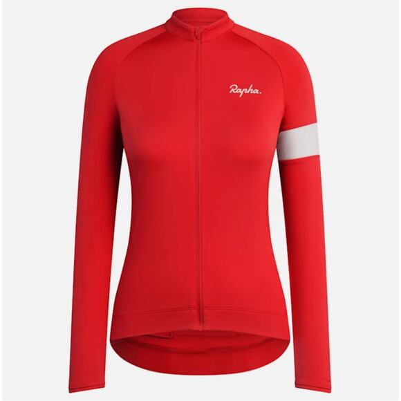 NWT RAPHA Women's Core Long Sleeve Jersey Red XLarge XL - Picture 1 of 5